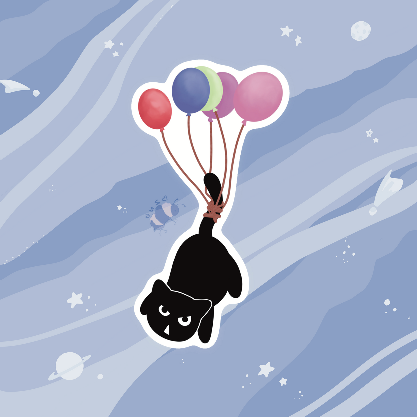 Balloon Cat Sticker