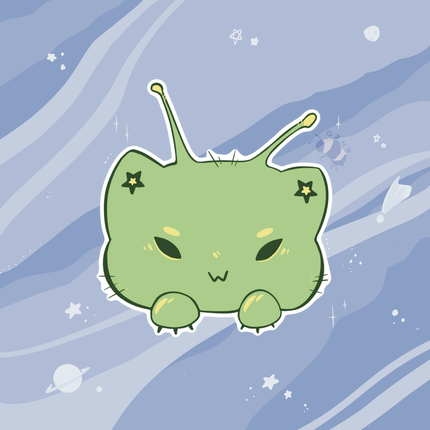 Alien Cat Sticker *HOLOGRAPHIC*
