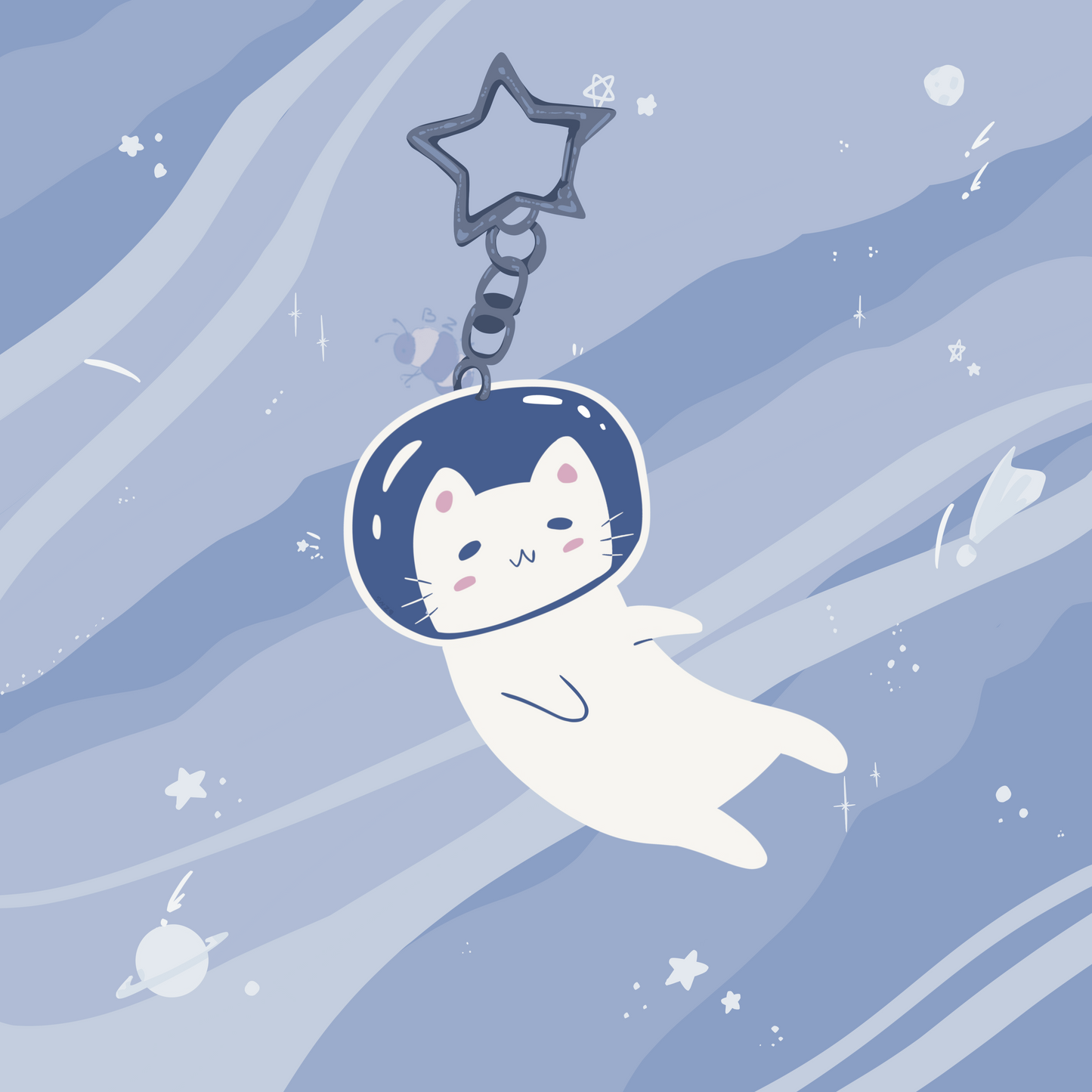 Cat Astronaut Keychain